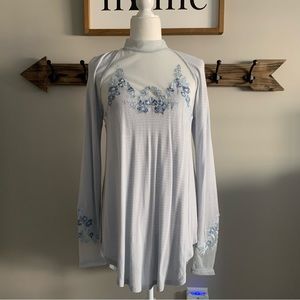 Free People Glacier Blue Saheli Top
